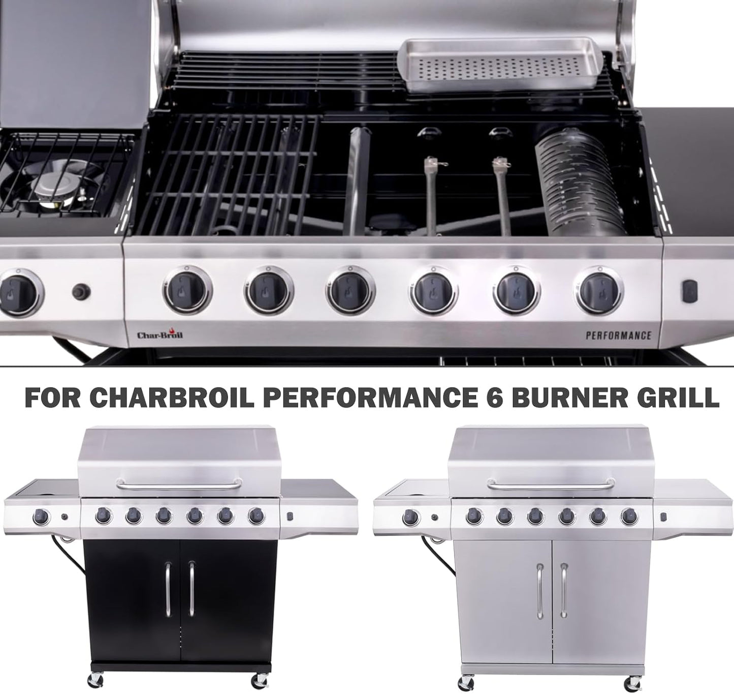 Rejillas de parrilla para Charbroil Performance 6 quemadores