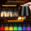 Pantalla inalámbrica RGB para botella vino control táctil negro