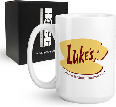 Taza de café de cerámica con logotipo retro de Luke's Diner