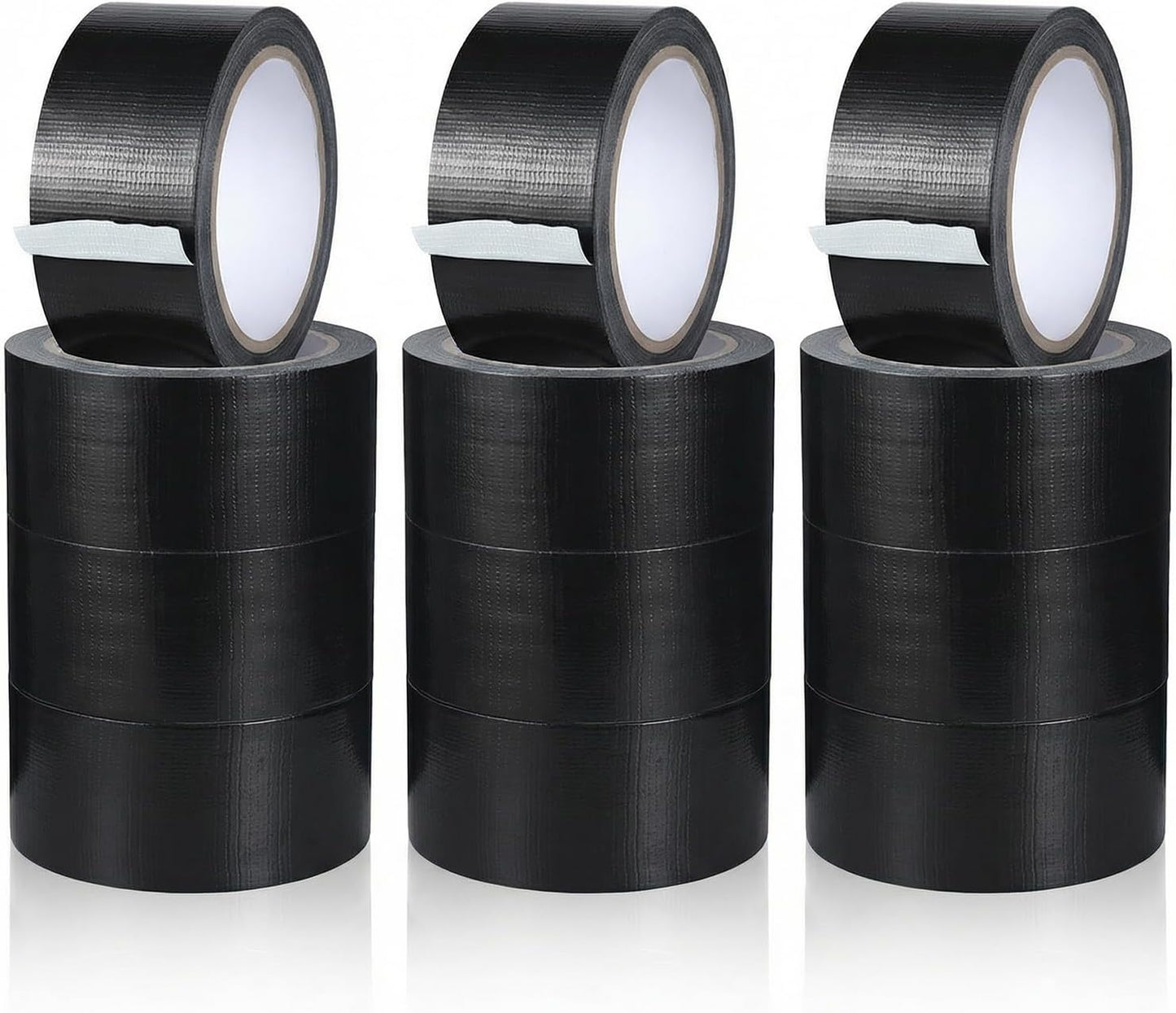 Cinta adhesiva negra 1.88pulg x 22yd 12 rollos multiusos