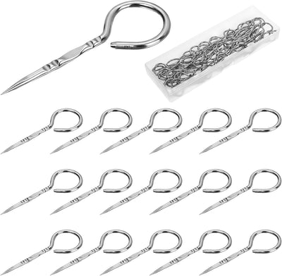Pinchos de acero inoxidable reutilizables para barbacoa y parrilla