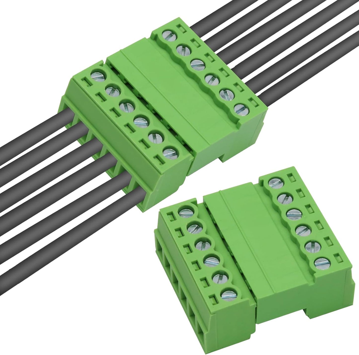 Pack 5 conectores bloque terminal 6 pines 0.150pulg comp