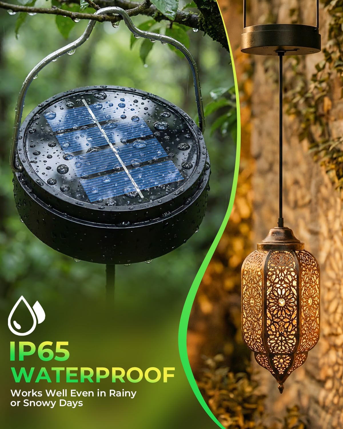Luz solar repuesto IP65 para linterna colgante jardín