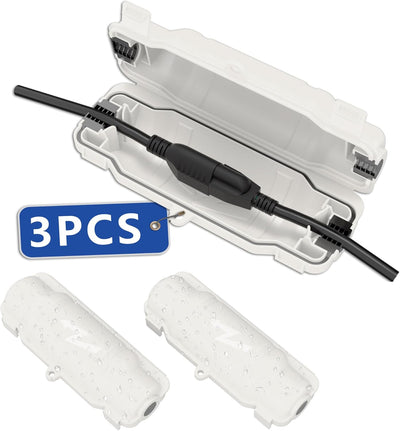 Paquete 3 cubiertas seguridad cable extensión IP54 impermeable
