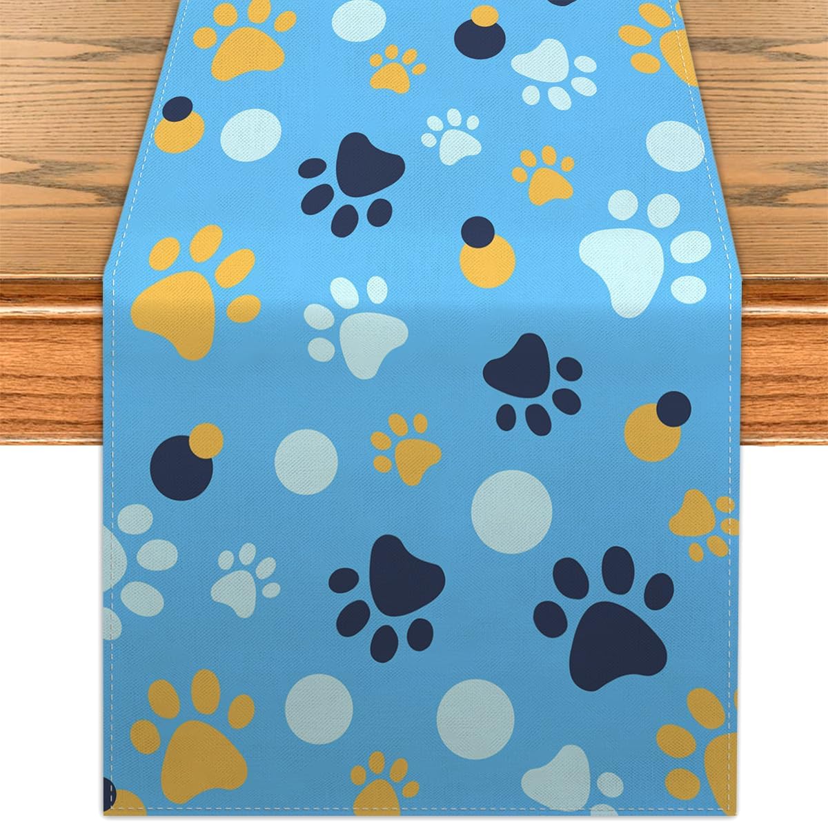 Camino mesa dibujos perro azul naranja 72pulg