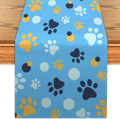 Camino mesa dibujos perro azul naranja 72pulg