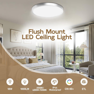 2 Lámparas LED Techo Regulables 9pulg 3CCT Níquel