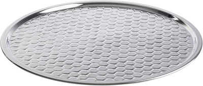 Bandeja redonda acero inox patrón panal 16x16pulg