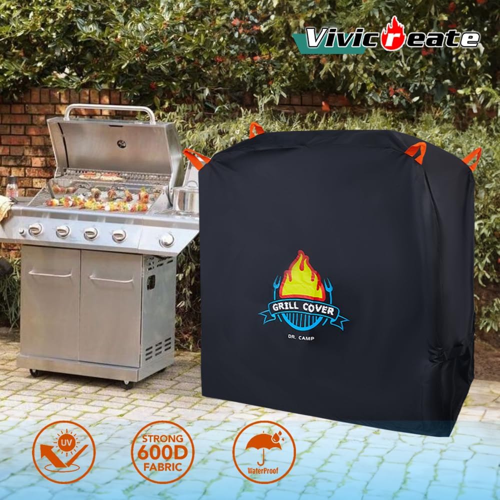 Cubierta impermeable parrilla BBQ 52pulg tela 420D resistente