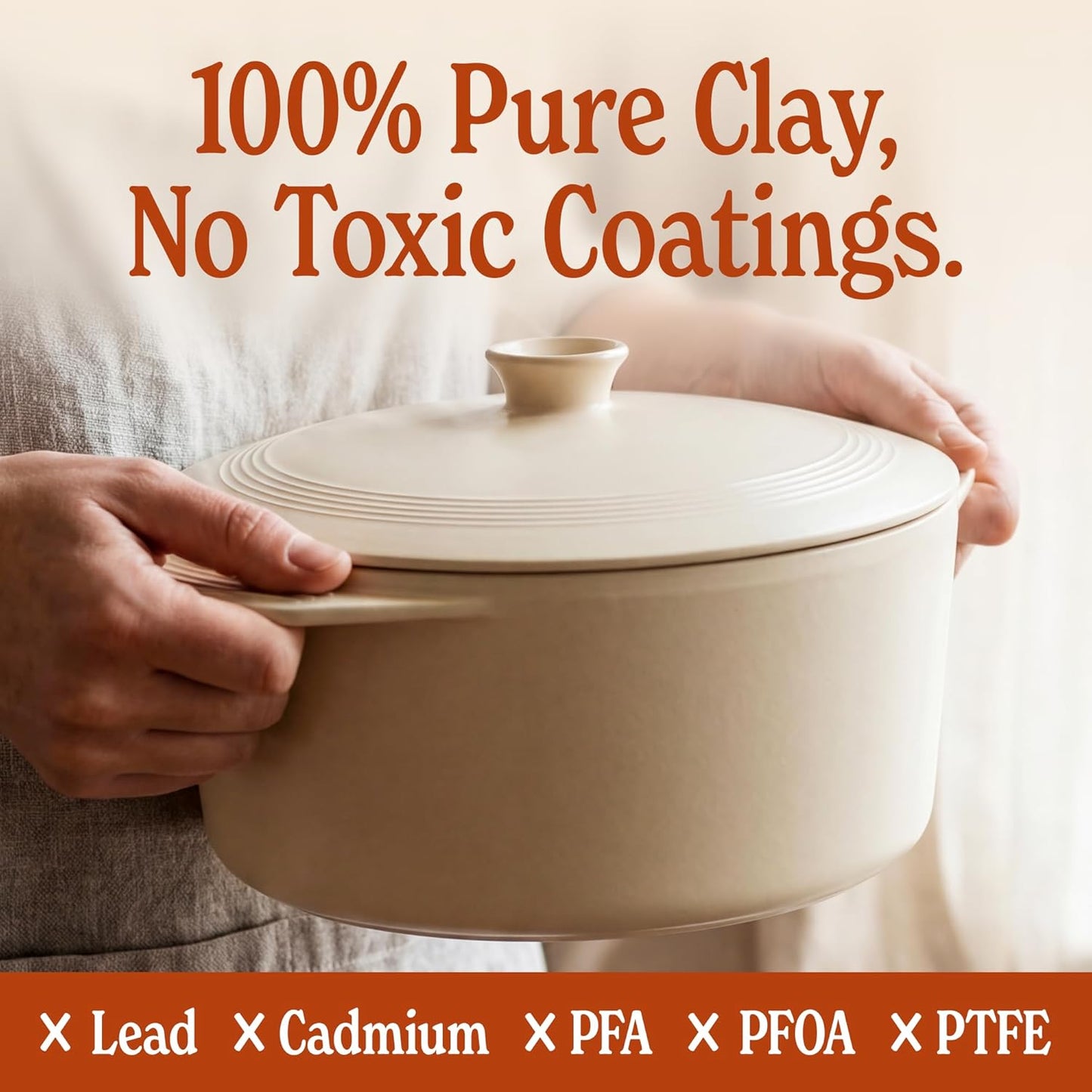 Olla Claypot 5qt con cazuela 8en1 programable horno holandés