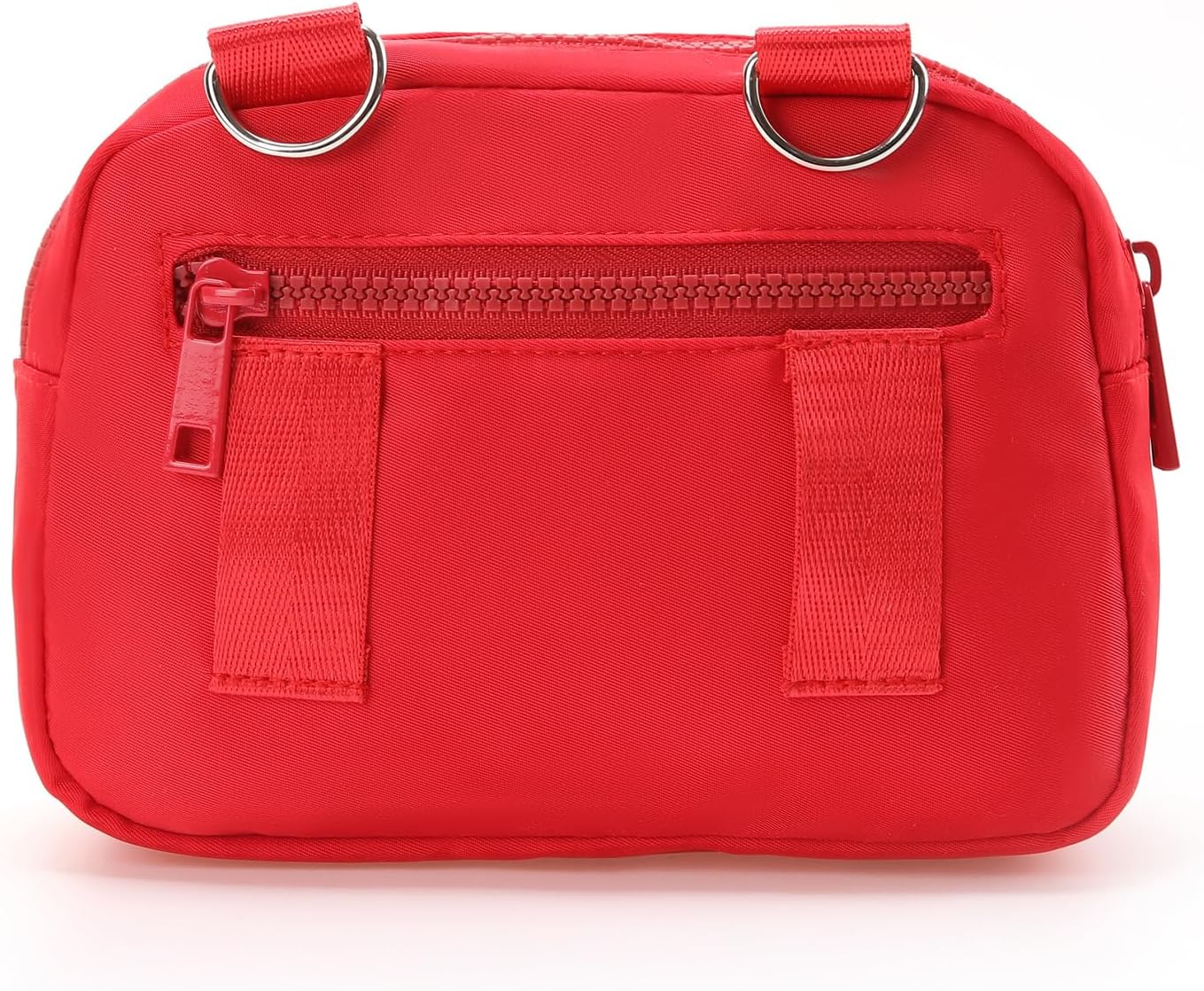 Bolsa cinturón triple cremallera mujer cangurera ligera rojo