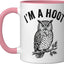 Taza Cerámica Halcón Risa con Ratón Rosa/Blanco