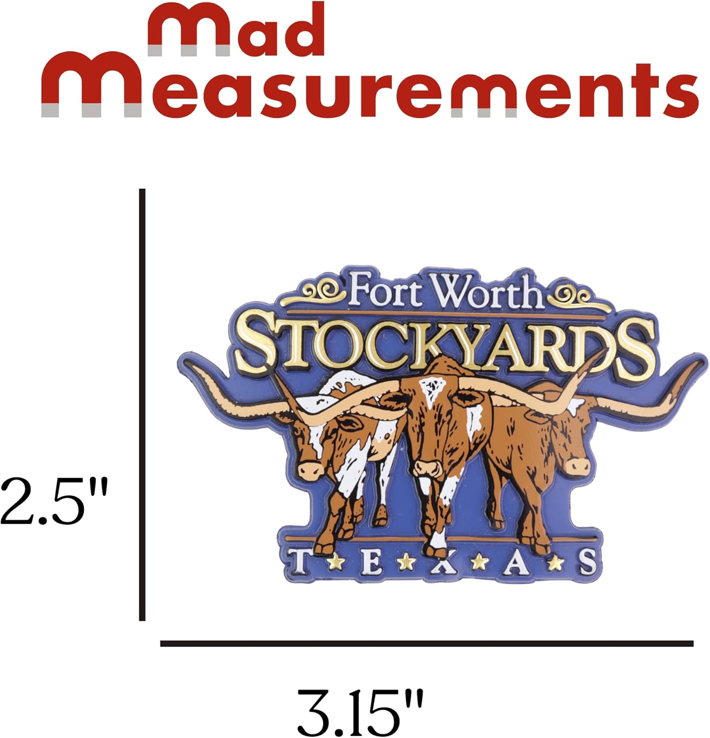 Imán Fort Worth cuerno largo 2.5x3.15pulg