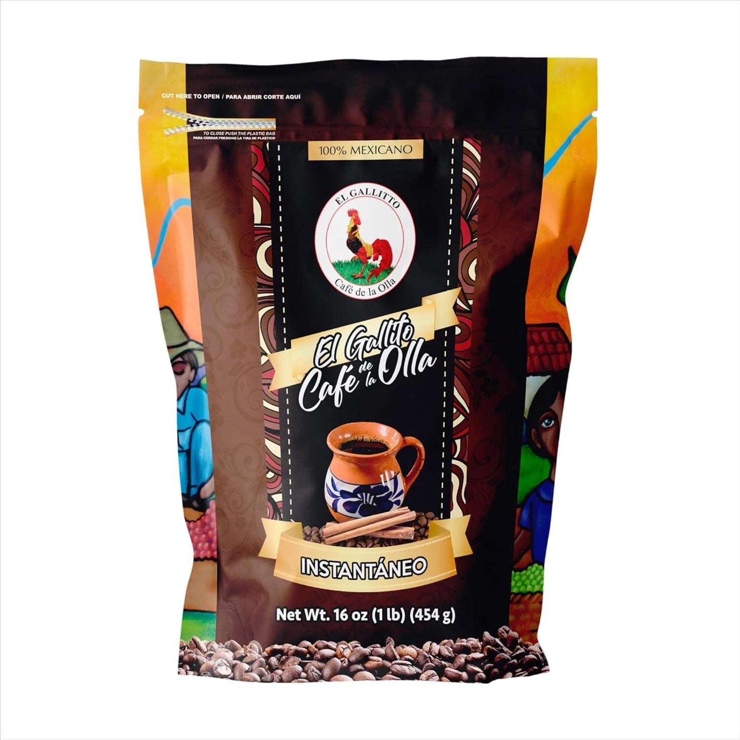 Café de la Olla soluble con cacao 1lb set 6