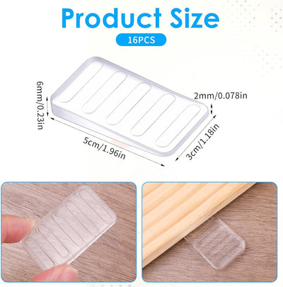 Cuñas plástico transparente para nivelación muebles 16 uds