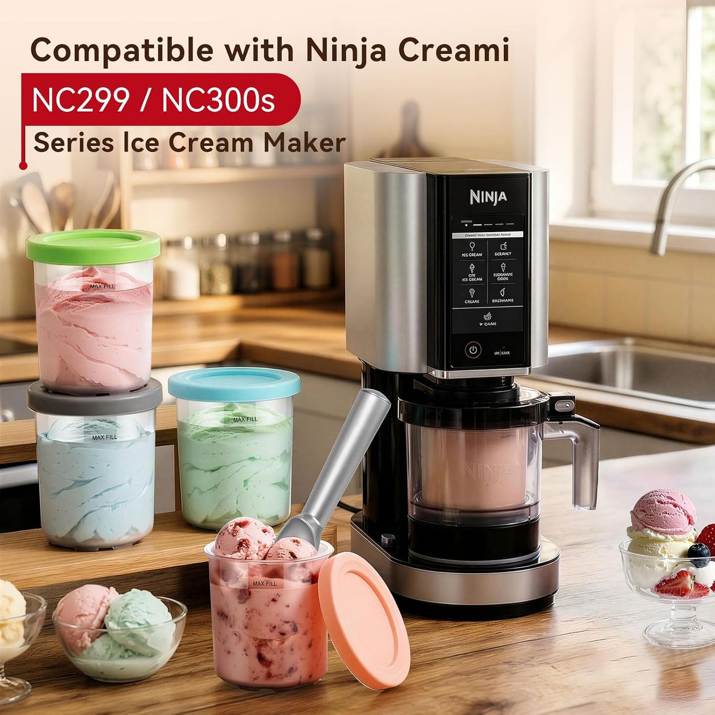 Set 4 Pzas Crema Tapas 16oz Comp Sin BPA