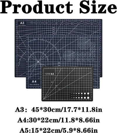 Alfombrillas de corte autorreparables para manualidades y bricolaje con tabla A3 A4 A5