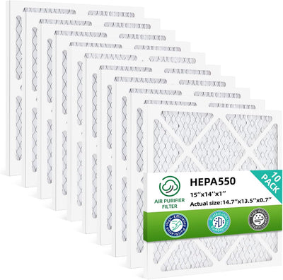 Filtro aire MERV-10 comp AlorAir HEPA 550 14.8x13.7pulg set 10
