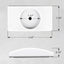 Protector pared puerta bebé 4 Uds blanco rectangular