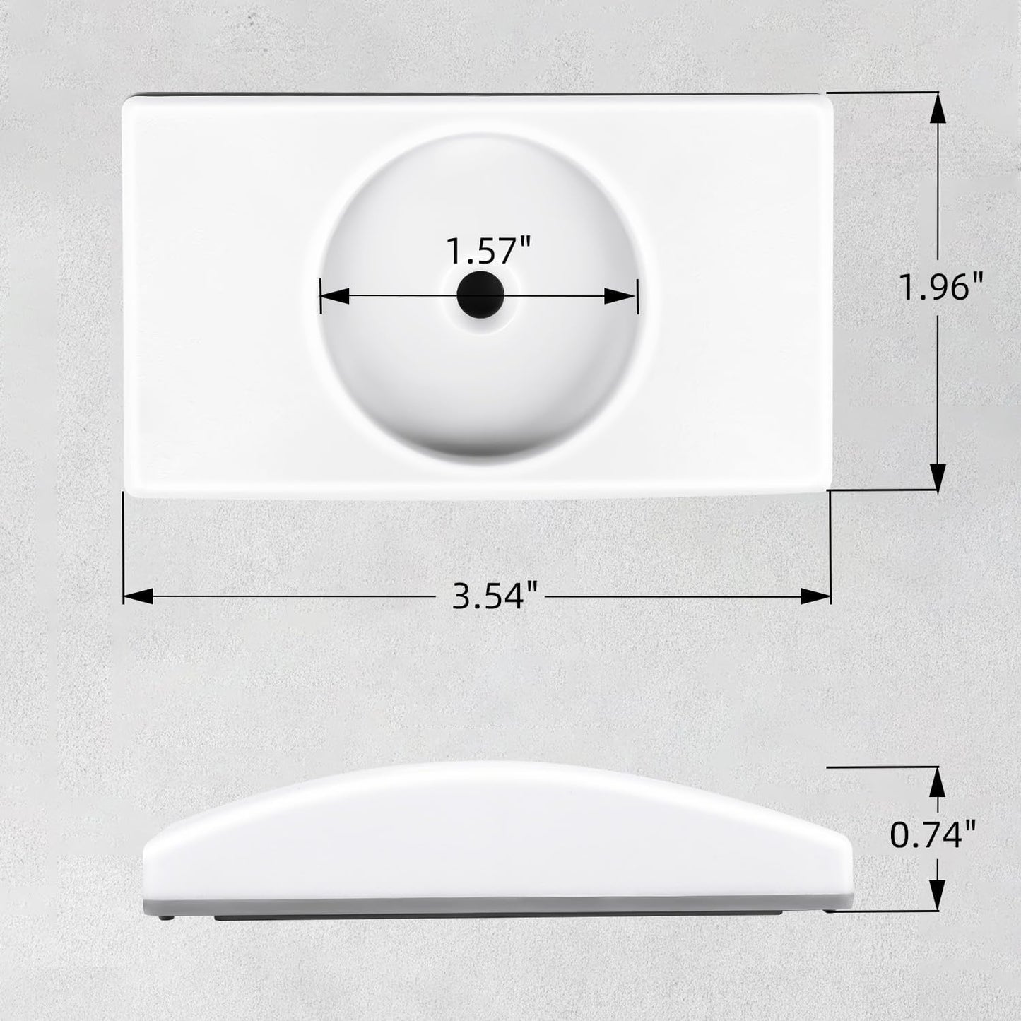 Protector pared puerta bebé 4 Uds blanco rectangular