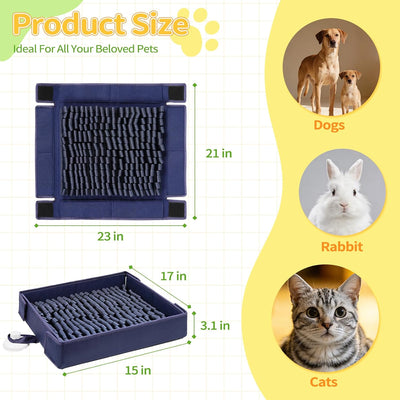 Tapete olfateo perros desplegable 17x15pulg