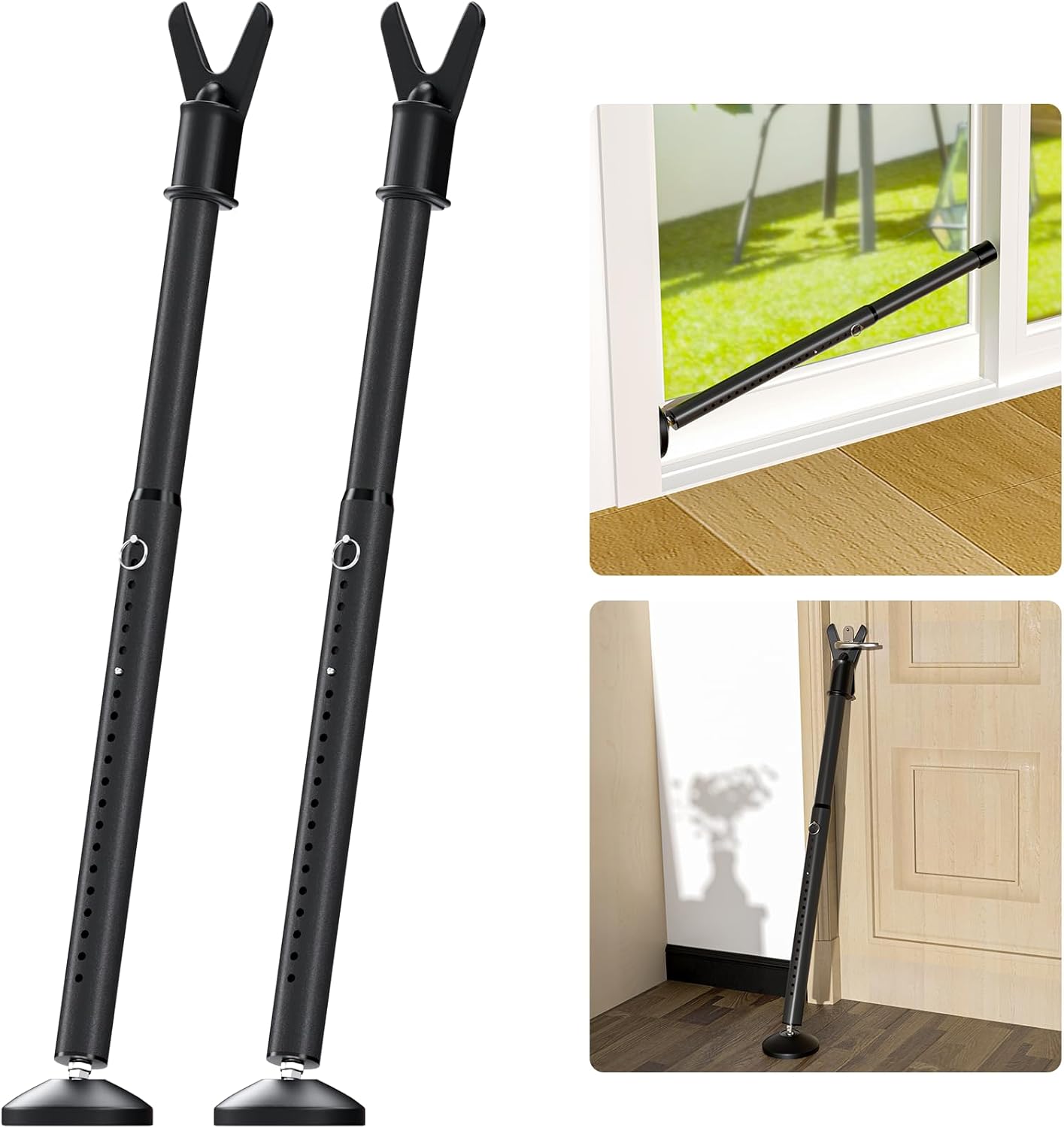 Barra seguridad puerta 2en1 ajustable vidrio ventanas