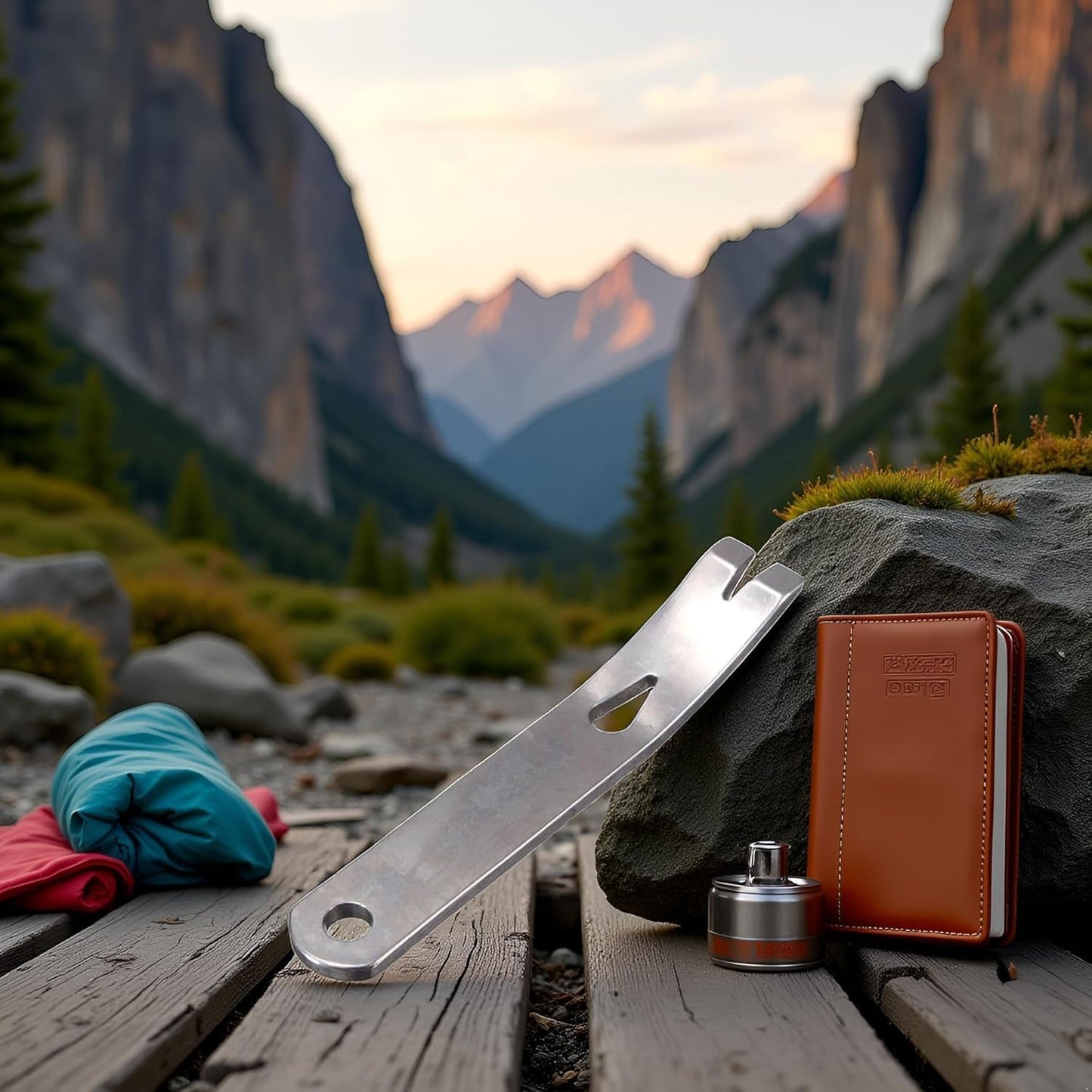 Barra palanca acero inox multifunción EDC bushcraft 2uds