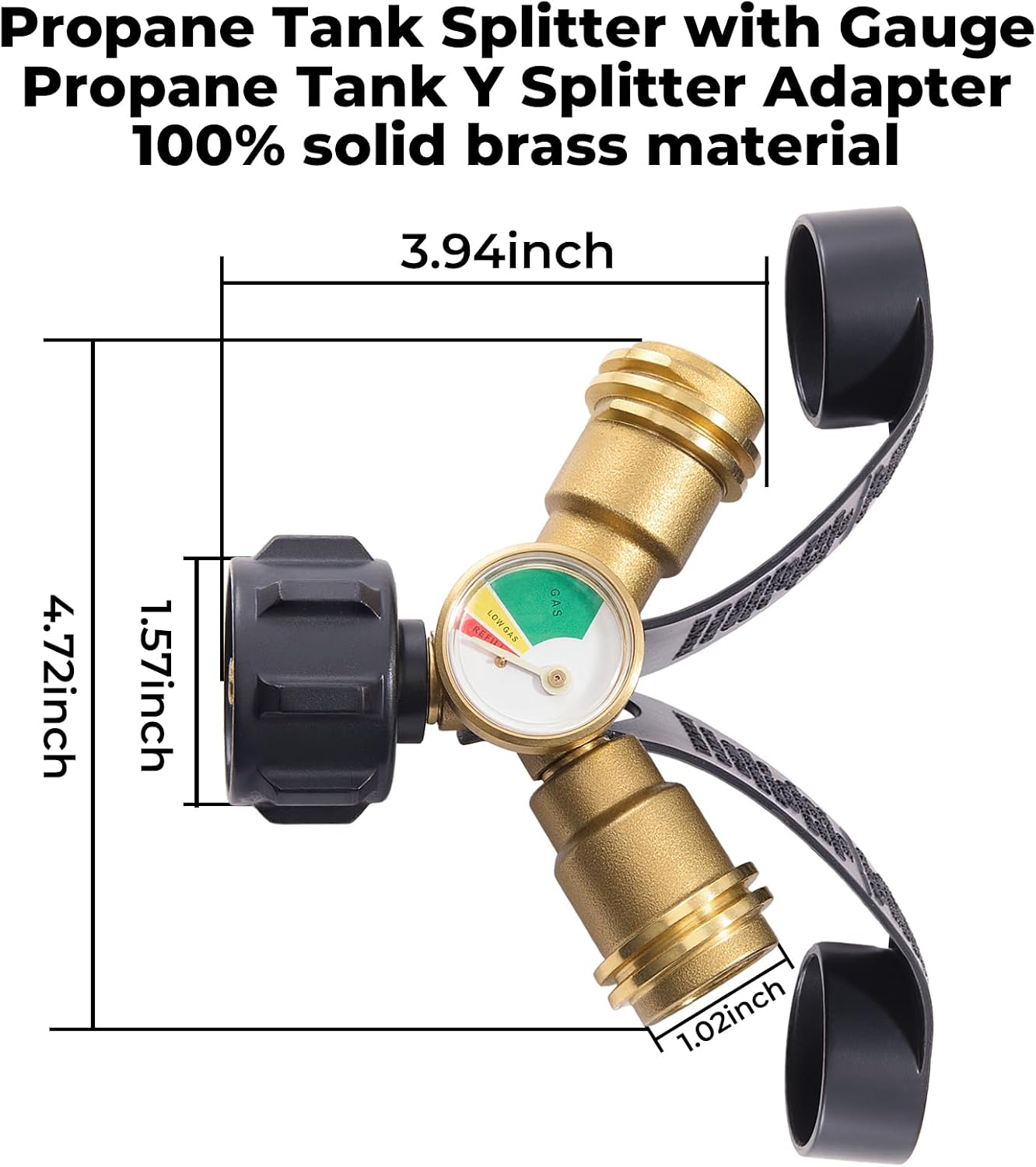 Divisor tanque propano 2 vías con válvula cierre universal