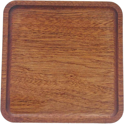Bandeja de madera maciza de ébano 6 x 6 pulgadas para charcutería y decoración del hogar
