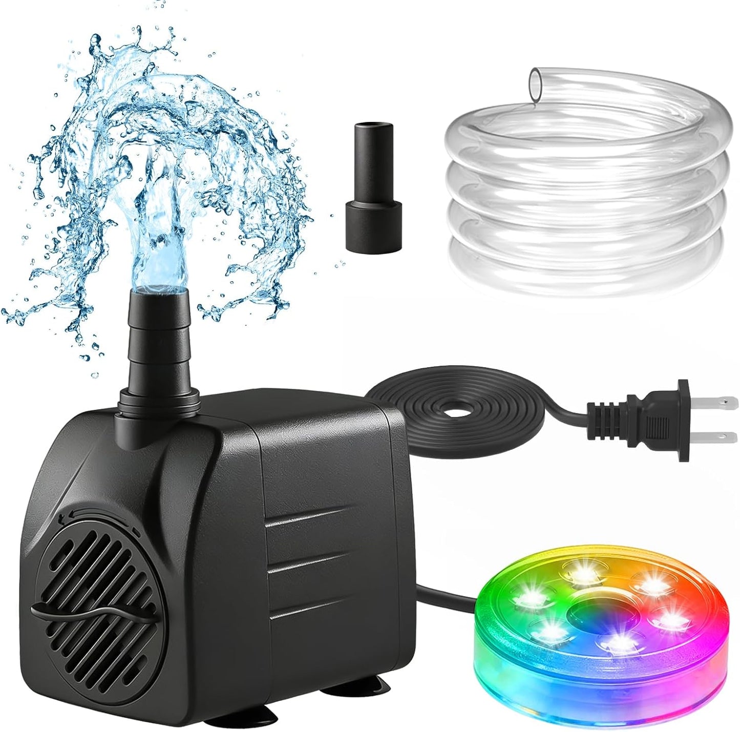Bomba sumergible 210 GPH estanque acuario con luces LED