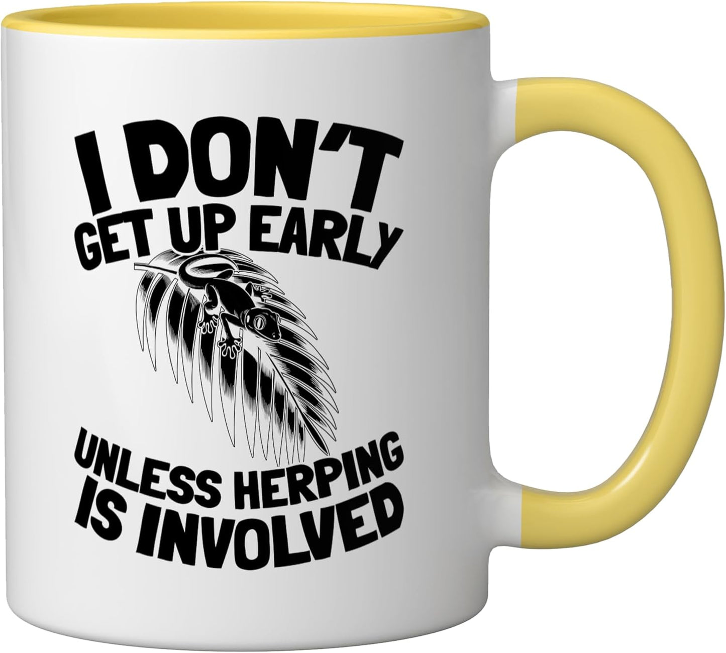 Taza Cerámica para Herpetología Amarillo/Blanco