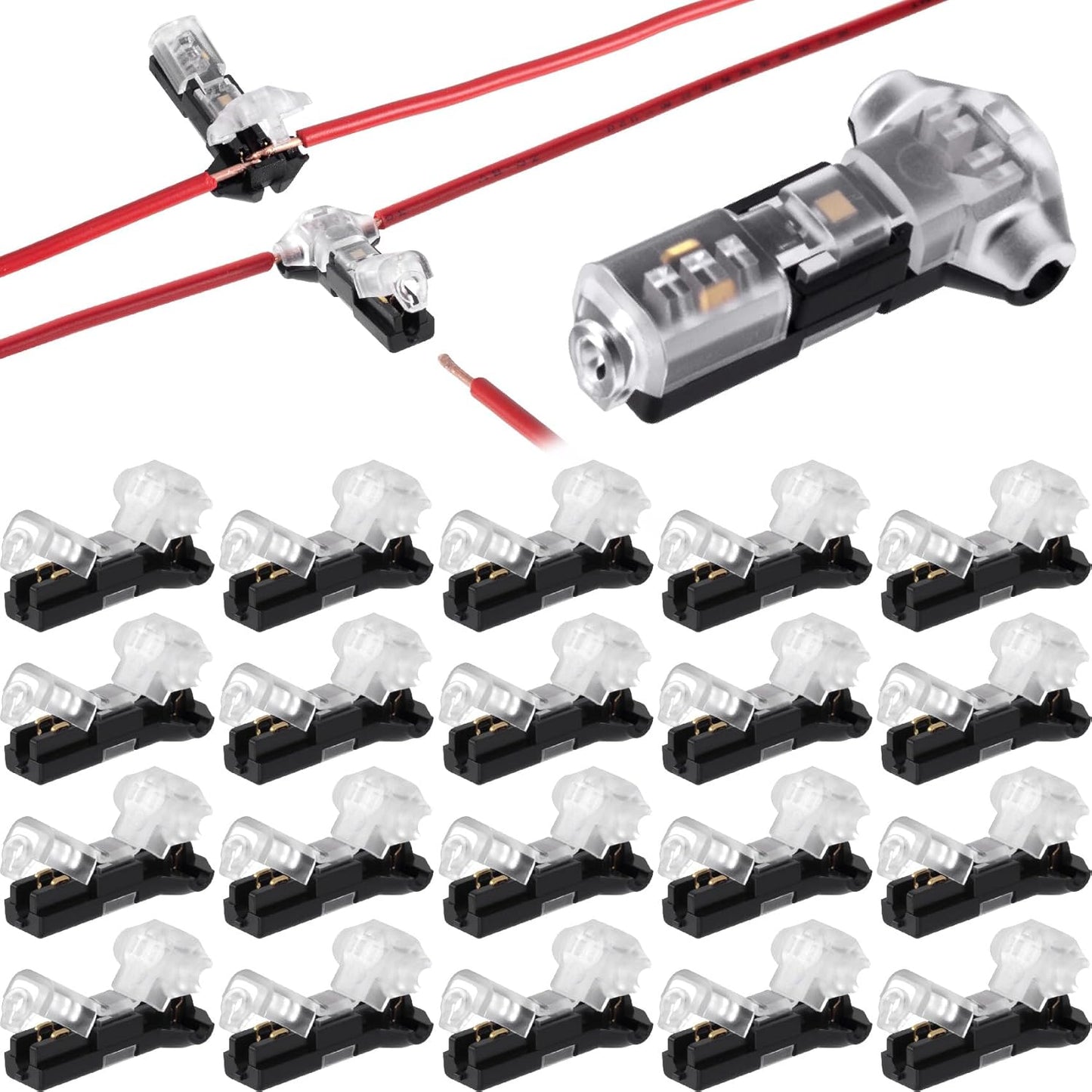 Conectores cable 1 pin sujecion rápida 3 vías bloqueo