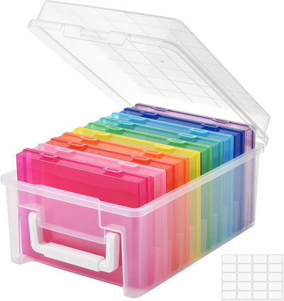 Caja almacenamiento fotos 5x7 y 10pulg organizador manualidades