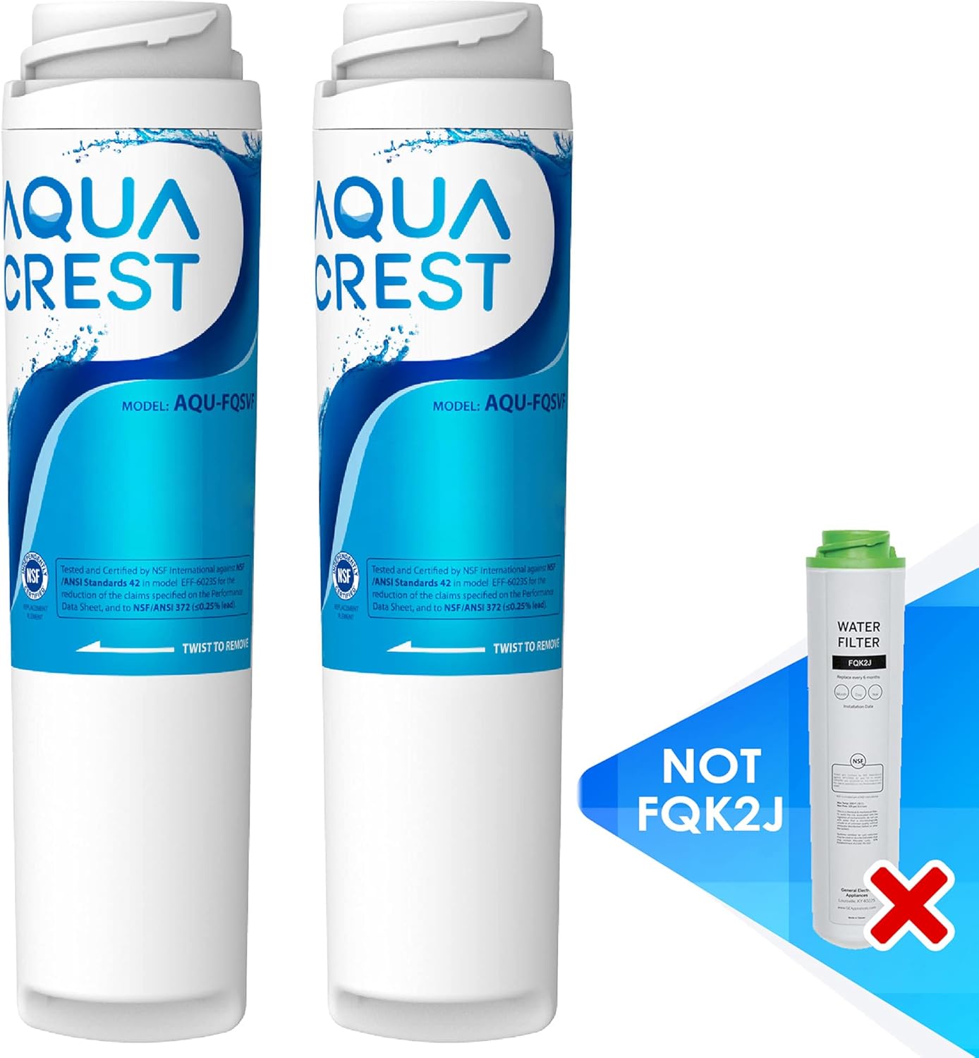 Repuesto filtro agua bajo fregadero GE FQSVF NSF 42