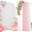 Soporte arco metal 6.6ft cubierta blanca para bodas y eventos