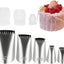 Set 8 puntas tuberías acero inox 304 para decorar pasteles