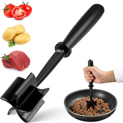 Triturador de carne con 5 cuchillas curvas y mango ergonómico antideslizante