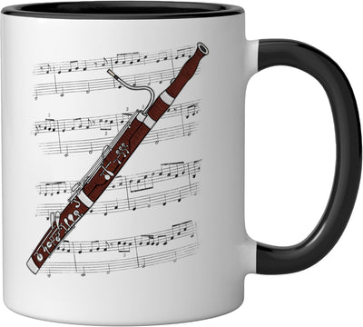Taza de cerámica para profesor de fagot músico de vientos
