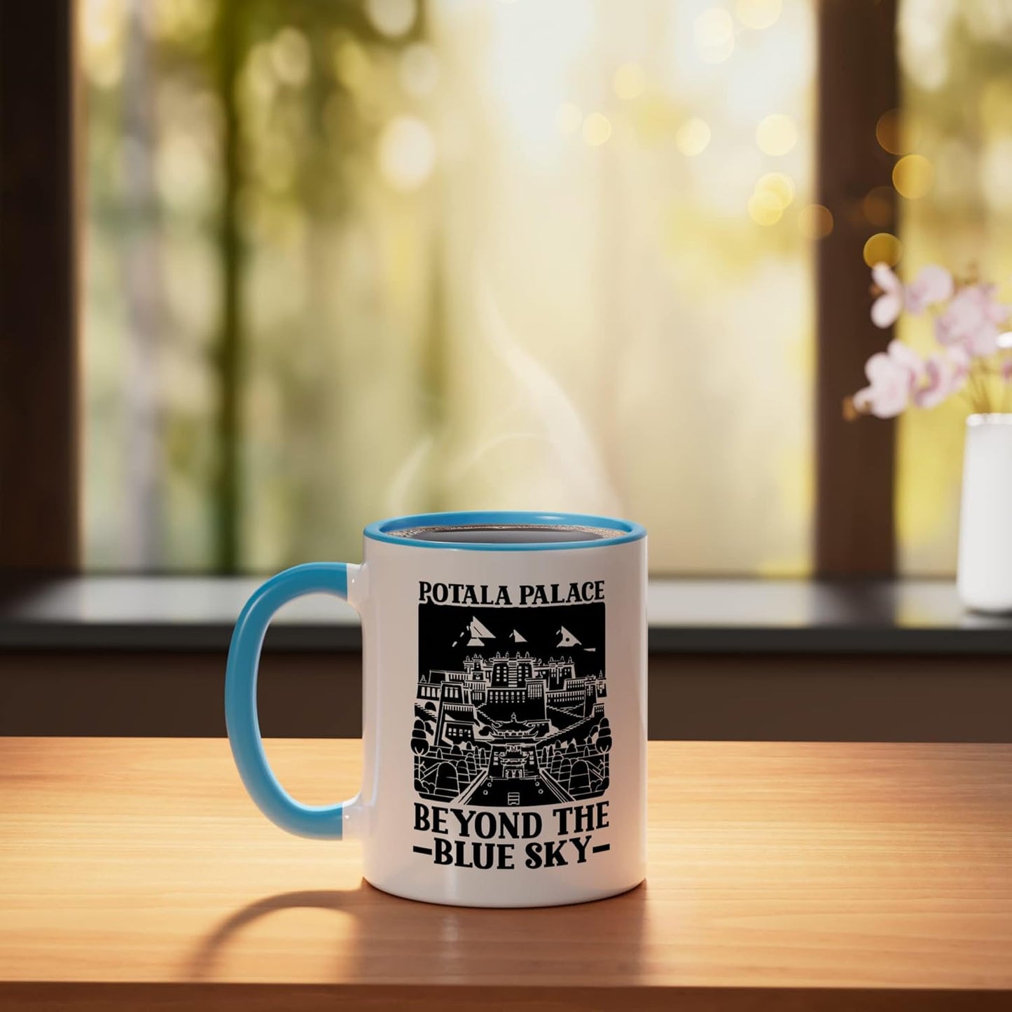 Taza Cerámica Viaje China Azul/Blanco