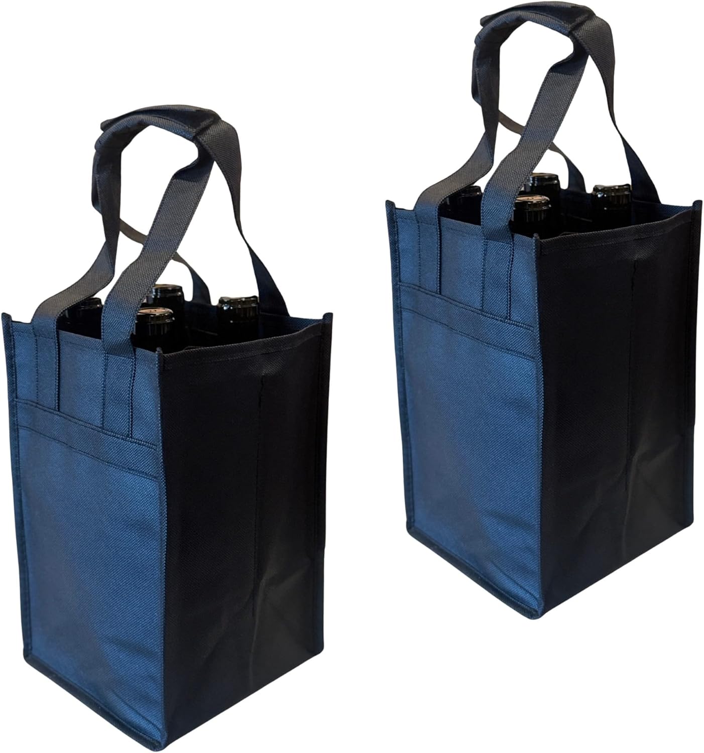 Paquete de 2 bolsas de vino con divisores y 4 portabotellas reutilizables