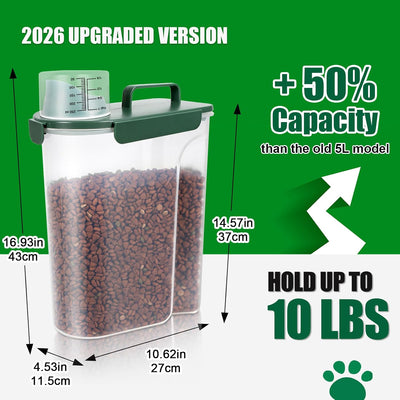 Contenedor alimento mascotas 10lb para viaje color verde oscuro