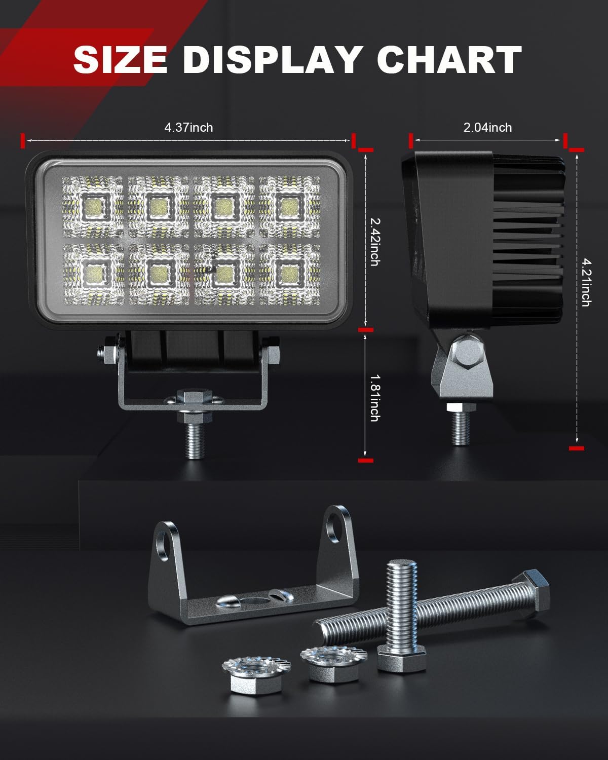 Luces LED tractor camión 12V IP67 4.4pulg