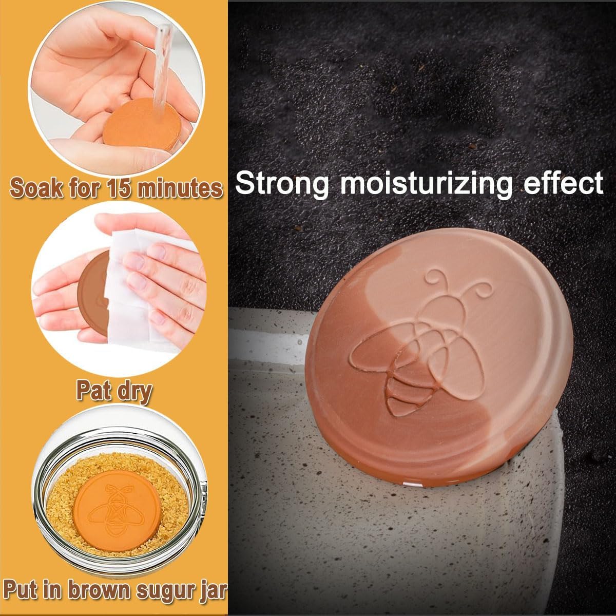 Contenedor azúcar morena terracota reutilizable 2 pzas