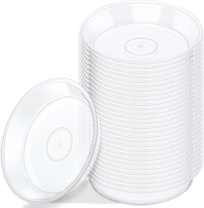 Platillos plástico transparente para macetas 30 pzas