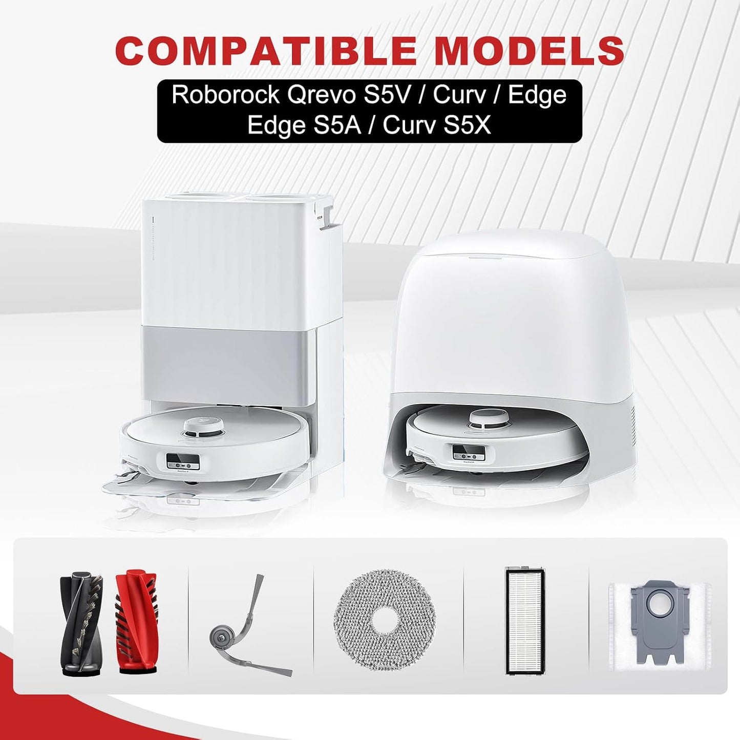 Set 28 Repuestos Roborock Qrevo S5V