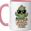 Taza Cerámica Cactus Humorístico Rosa/Blanco