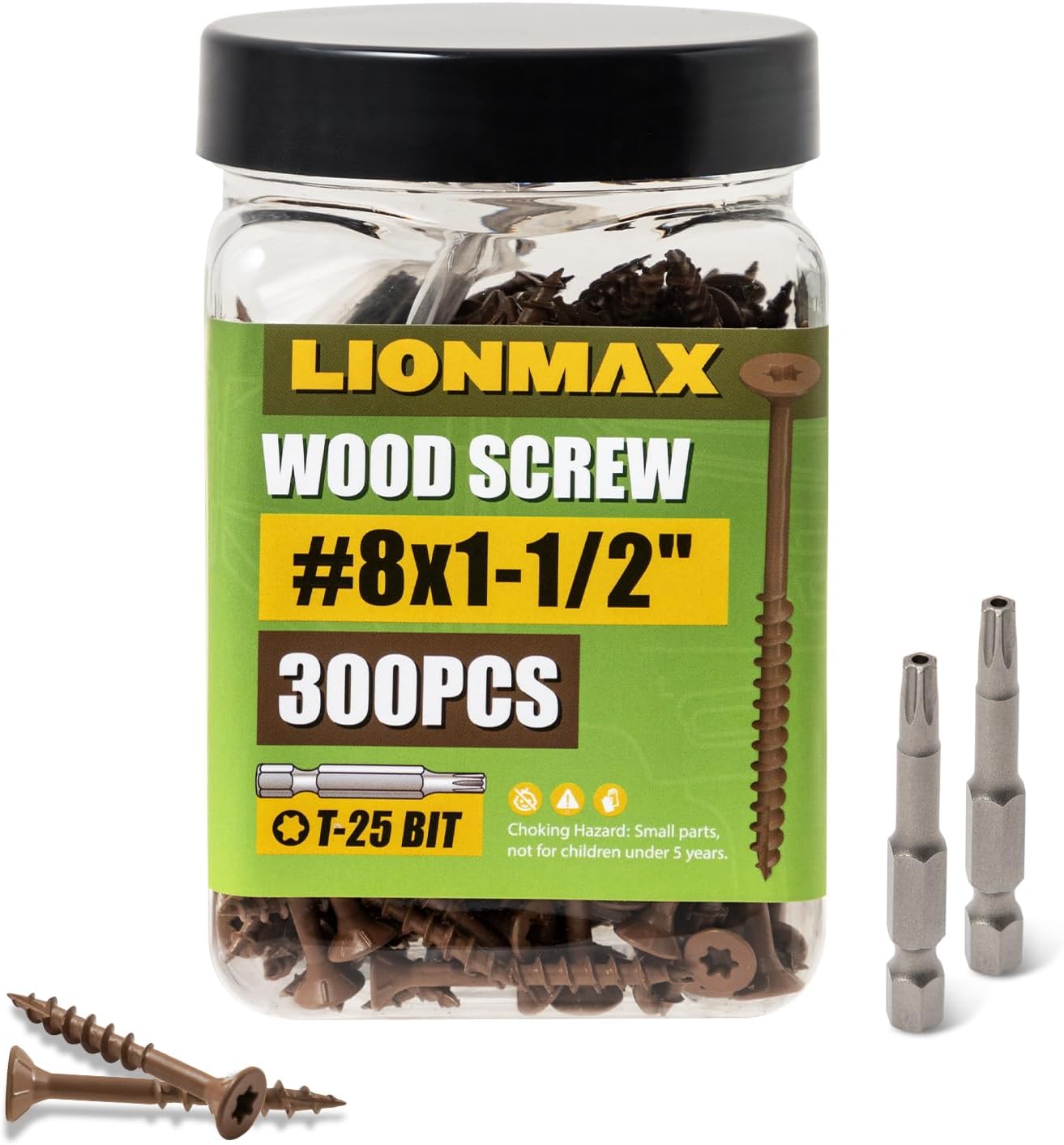 Tornillos madera 1-1/2pulg #8 x 1-1/2pulg 300uds resistentes