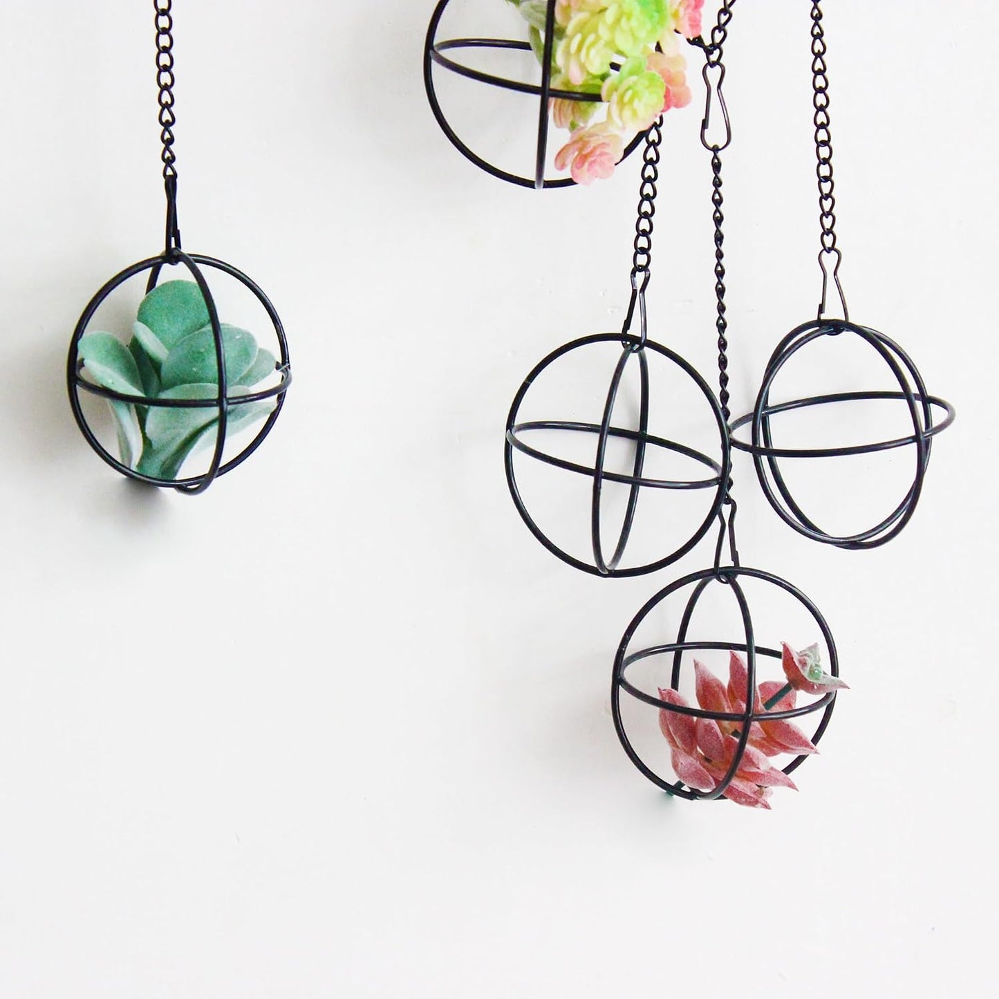 6 Soportes colgantes plantas aire decoración geométrica