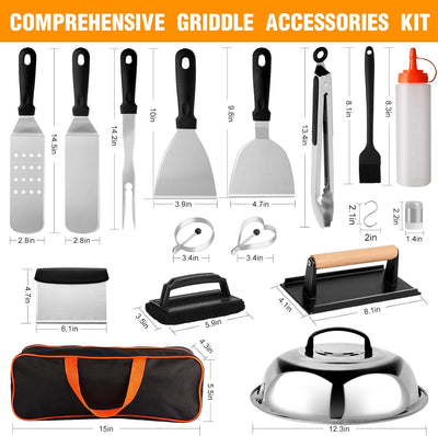 Set 29 Pzas Herramientas Parrilla Acero Inox Resistentes