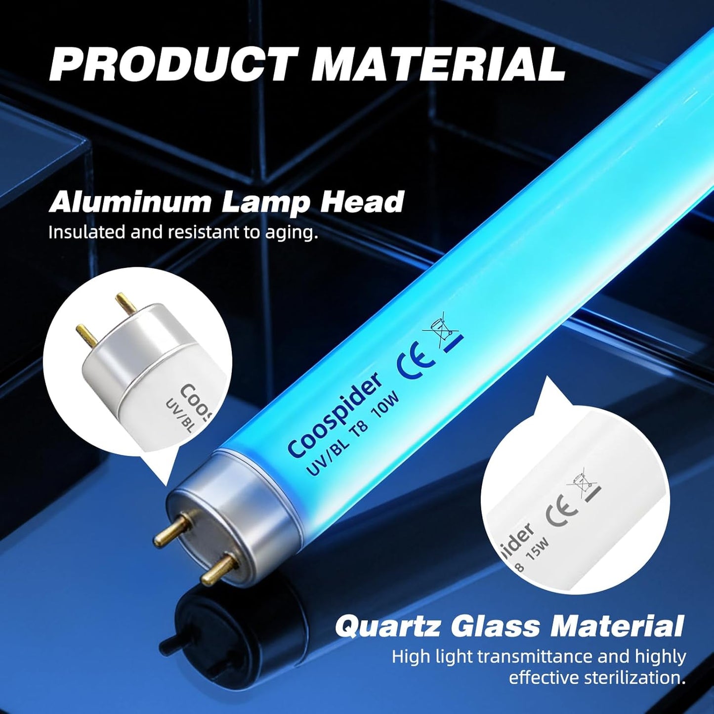 Tubo fluorescente T8 CFL 10W set 4